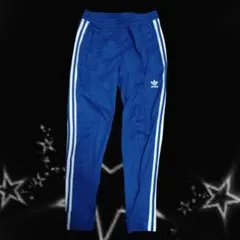 adidas トラックパンツ 青