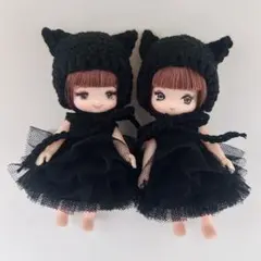 h102 ミキちゃんマキちゃん　ハンドメイド　服　ワンピース×帽子セット