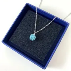 Swarovski パヴェボール ネックレス ブルー