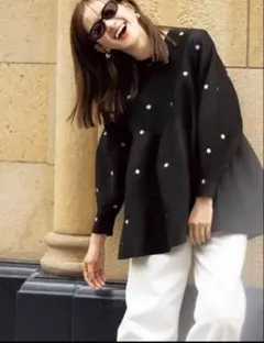 CADUNE カデュネ　STORYコラボメタリックドットチュニック