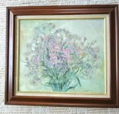 平原の花オルガス 油彩 遠藤晴夫 直筆サイン入り 遠藤晴夫【白い街の花】 1984年 油彩額装 - メルカリ