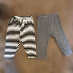 ユニクロ　10分丈レギンス2本セット　80cm