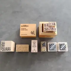 10個セット・箱付き良品】フランス 小学校 ヴィンテージ 数字 スタンプ