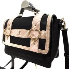 サマンサベガ チェックハート ベルト サッチェル ショルダーバッグ 3way
