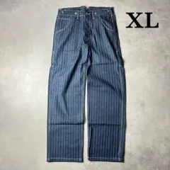 ✓新品 ウォバッシュ デニム アメカジ パンツ ヒッコリー ストライプ M