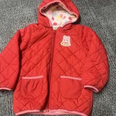 ミキハウス ホットビスケッツ 赤 キルティングジャケット 110cm