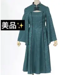 アクシーズファム ポエティック　チャイナスリット袖ロングワンピース　ケープ