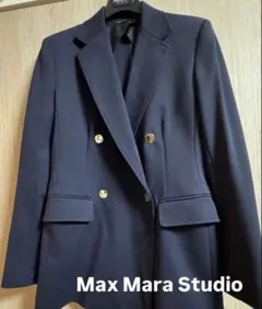 【美品】Max Mara Studio ダブルジャケット ネイビーのサムネイル