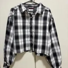 Lovetoxic クロップド丈チェックシャツ