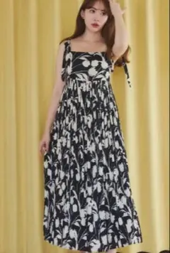 Floral Pleated Satin Cami Dress