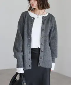 ボンジュールサガン✨ ラグランスリーブニットカーディガン