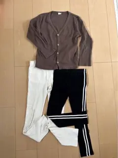 キッズ 130 パンツ レギンス セット 女の子  カーディガン デビロック