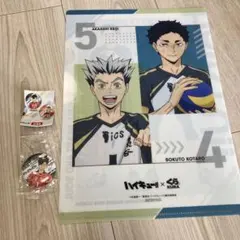 ハイキュー!!クリアファイル ビッくらポン缶バッジ