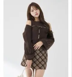 Darich ドッキングミドルウエストニットミニワンピース 新品未使用