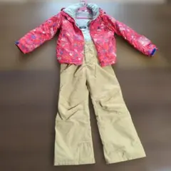 子供用スキーウェアセット 赤 星柄