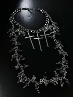 GLAVIL by tutuha Y2K 平成ギャ ネックレス クロスモチーフ - メルカリ