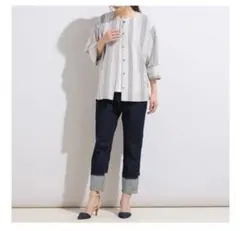 【美品】SCOT CLUB 折り返し風 ボーイフレンドデニム　ストレッチ　Mのサムネイル