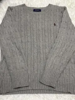 ラルフローレン ケーブルニット グレー
