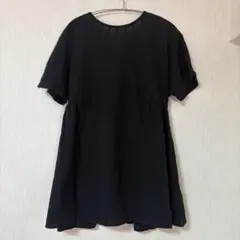 as know as pinky 半袖リボンチュニック　ゆったり　綿100%