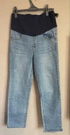 マタニティ デニムパンツ M ダメージデニムのサムネイル