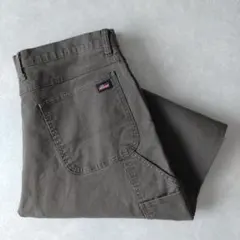 ■古着 ディッキーズ ダック地 ペインターパンツ 緑 W38L30【WD2032のサムネイル