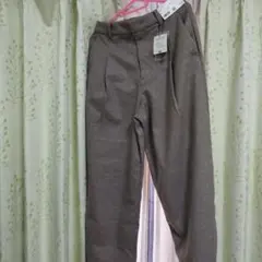 UNIQLO ブラッシュドジャージータックワイドパンツ M