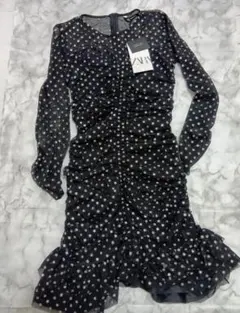 最終出品★新品 タグ付き　ZARA ドットワンピース