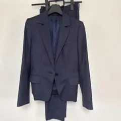 THE SUIT COMPANY 36 パンツスーツ チェックネイビーのサムネイル
