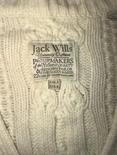 Jack Wills アイボリー ケーブルニットカーディガン UK8