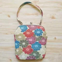未使用☆レトロ 和柄 ミニハンドバッグ ②