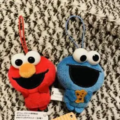 セサミストリートかわいいぷちマスコット　エルモ　クッキーモンスター