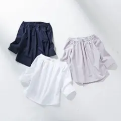 ユニクロ　エクストラファインコットンオフショルダーブラウス