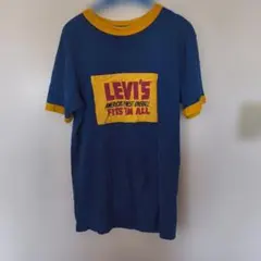 Levi's プリント Tシャツ 青/黄　日本製