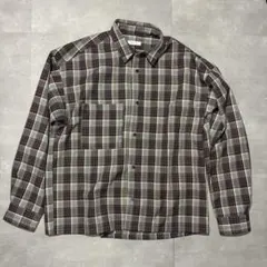 【ビンテージ風】Adoon plain チェック柄 長袖シャツ Lサイズのサムネイル