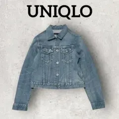 UNIQLO デニムジャケット レディース ストレッチ (M) ブルー系