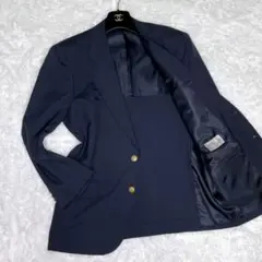 【美品】heatflush　紺ブレ　金ボタン　背抜き　2B