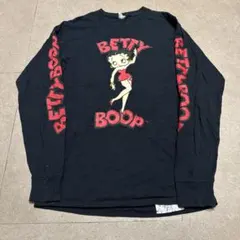 Betty boop ベティ　ロンt 長袖tシャツ　usa 黒　赤　Sのサムネイル