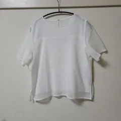 (最終値下げ)ホワイト メッシュ 半袖トップスのサムネイル