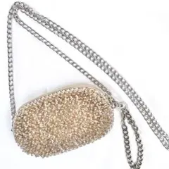 極美品✨アンテプリマ ミニショルダーバッグ ポーチ シルバーゴールド 2WAY