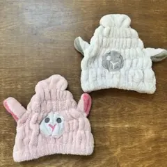 タオルキャップ ひつじ　羊　ピンク　ホワイトのサムネイル