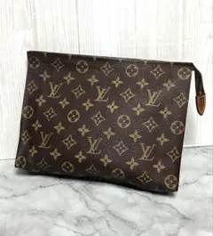 美品✨ルイヴィトン　ポシェットトワレット26 モノグラム　クラッチバッグ ブルー系 ファッション ルイヴィトン ポッシュトワレット26