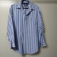 Ralph Lauren 青白ストライプ 長袖シャツ