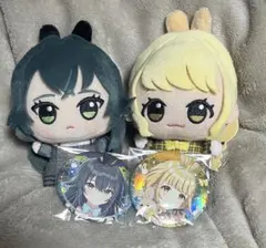 学園アイドルマスター 藤田ことね 月村手毬 ちびぐるみ オーロラ缶バッジ