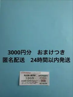 USMH 優待券 3000円分　匿名配送　おまけ付きのサムネイル