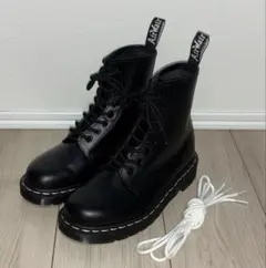美品 23cm Dr.Martens 1460 WS 厚底 8ホール ブーツ 黒