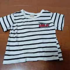 petit main 消防車ストライプ Tシャツ 90