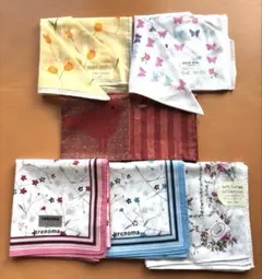 ハンカチ6枚セット　renoma LAURA ASHLEYなど