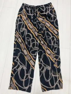 【Mサイズ】インド綿100% 紐ウエスト 楽ちんリラックスパンツ アジアン柄