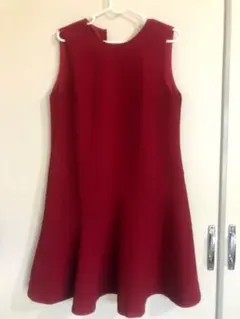 美品★赤レッド膝丈のワンピース・パーティ
