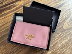 ♦︎PRADA♦︎サフィアーノレザー カードケース ピンク